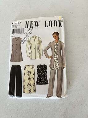 New Look 6782 Misses Sewing Pattern Size 8-18 Jacket Vest Skirt Pants 0047